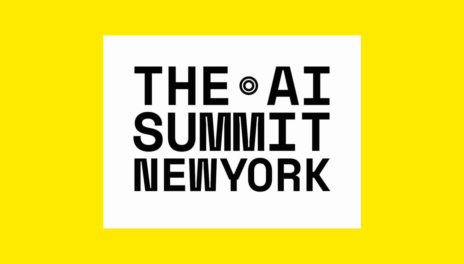 The AI Summit ew York Logo on yello background