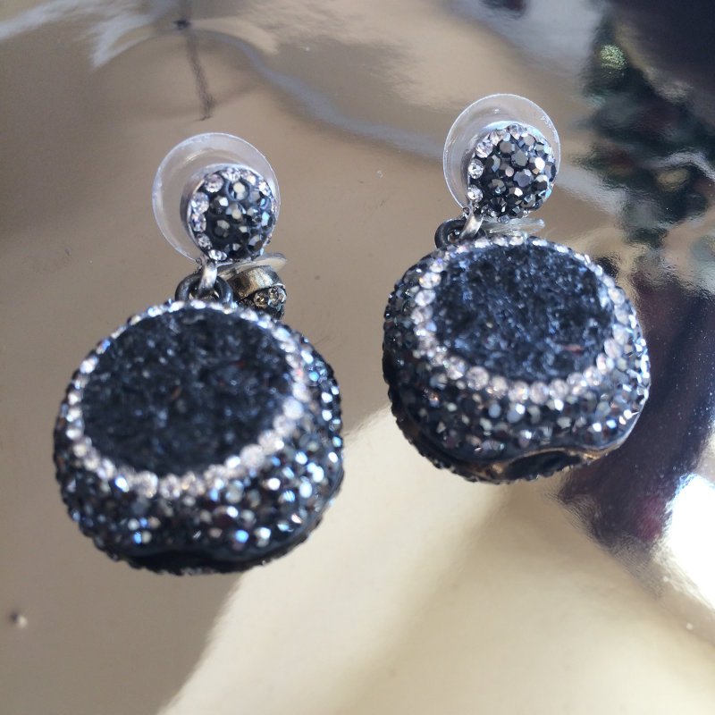 Native Gem - Black Druzy Earrings